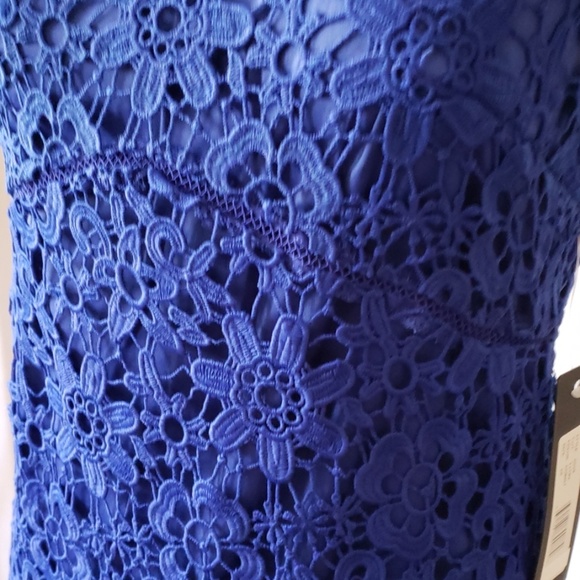 New Bebe Blue lace dress - Picture 5 of 5